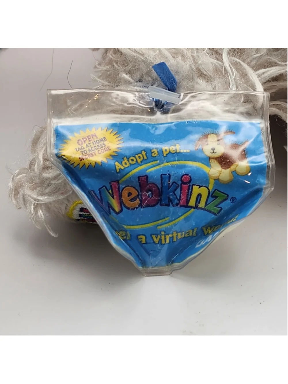Vintage Webkinz White Terrier Plush Dog with Unused Secret Code - Retired GANZ